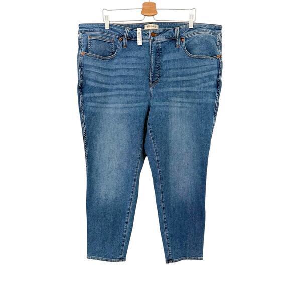 NWT Madewell Plus 10" High-Rise Skinny Crop Jeans in Bradfield Wash Size 24W - Picture 3 of 10